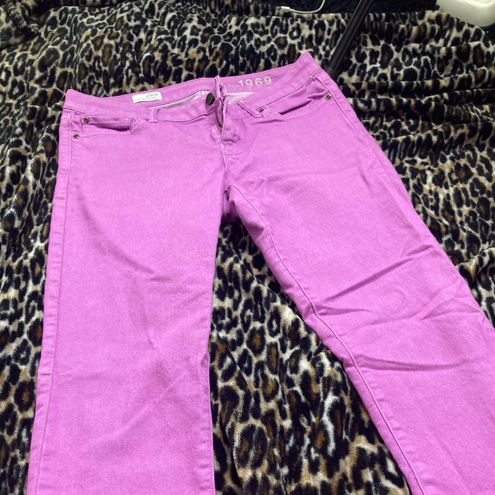 Purple jeans